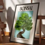 Bonsai Tree Poster – Minimal Japanese Nature Wall Art