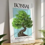 Bonsai Tree Poster – Minimal Japanese Nature Wall Art