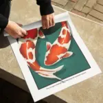 Koi of Good Fortune Japanese Art Poster