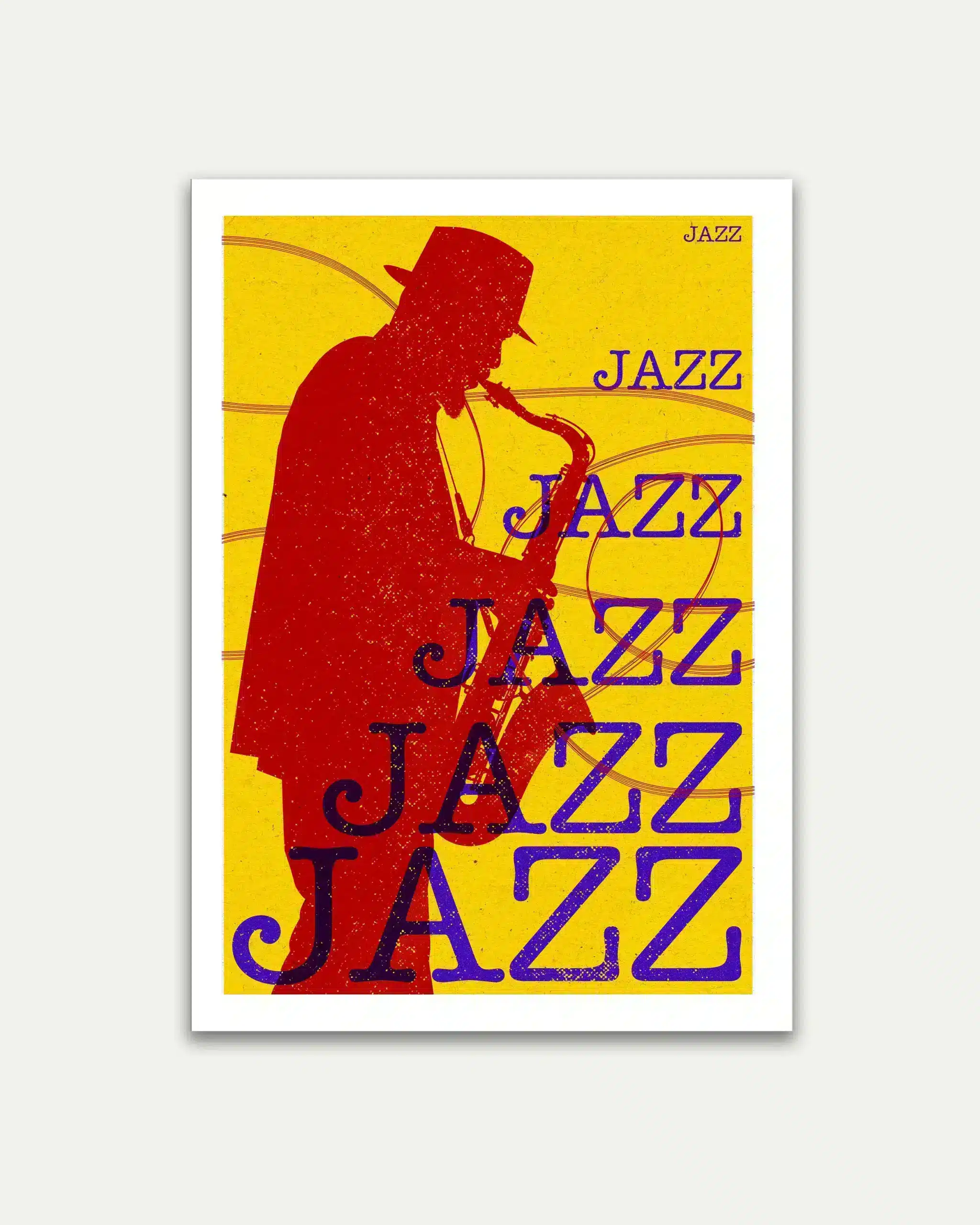 Jazz Music Wall Poster | Vintage Saxophone Art Print