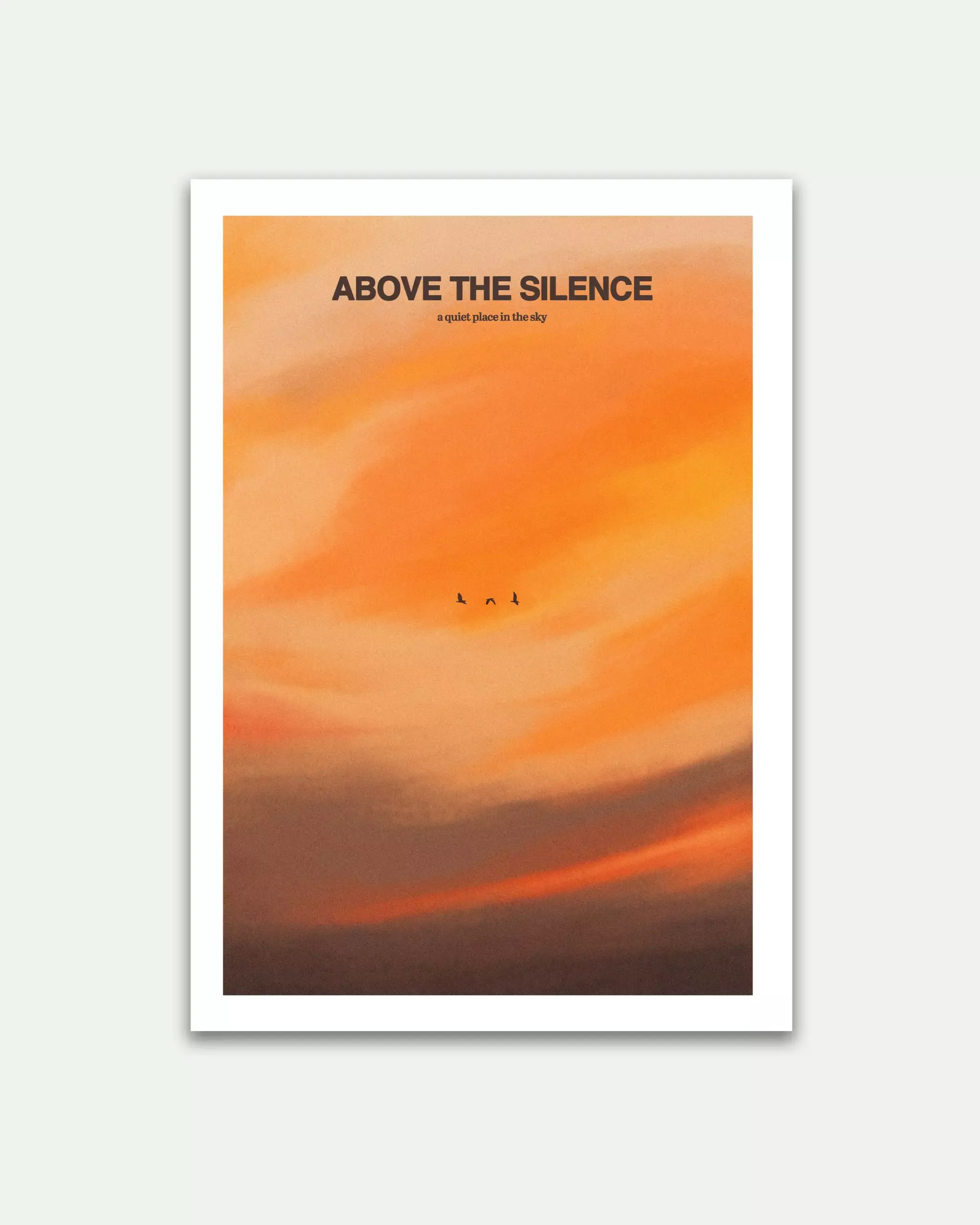 Above the Silence | Minimal Scenery Wall Poster | Sky Art Print