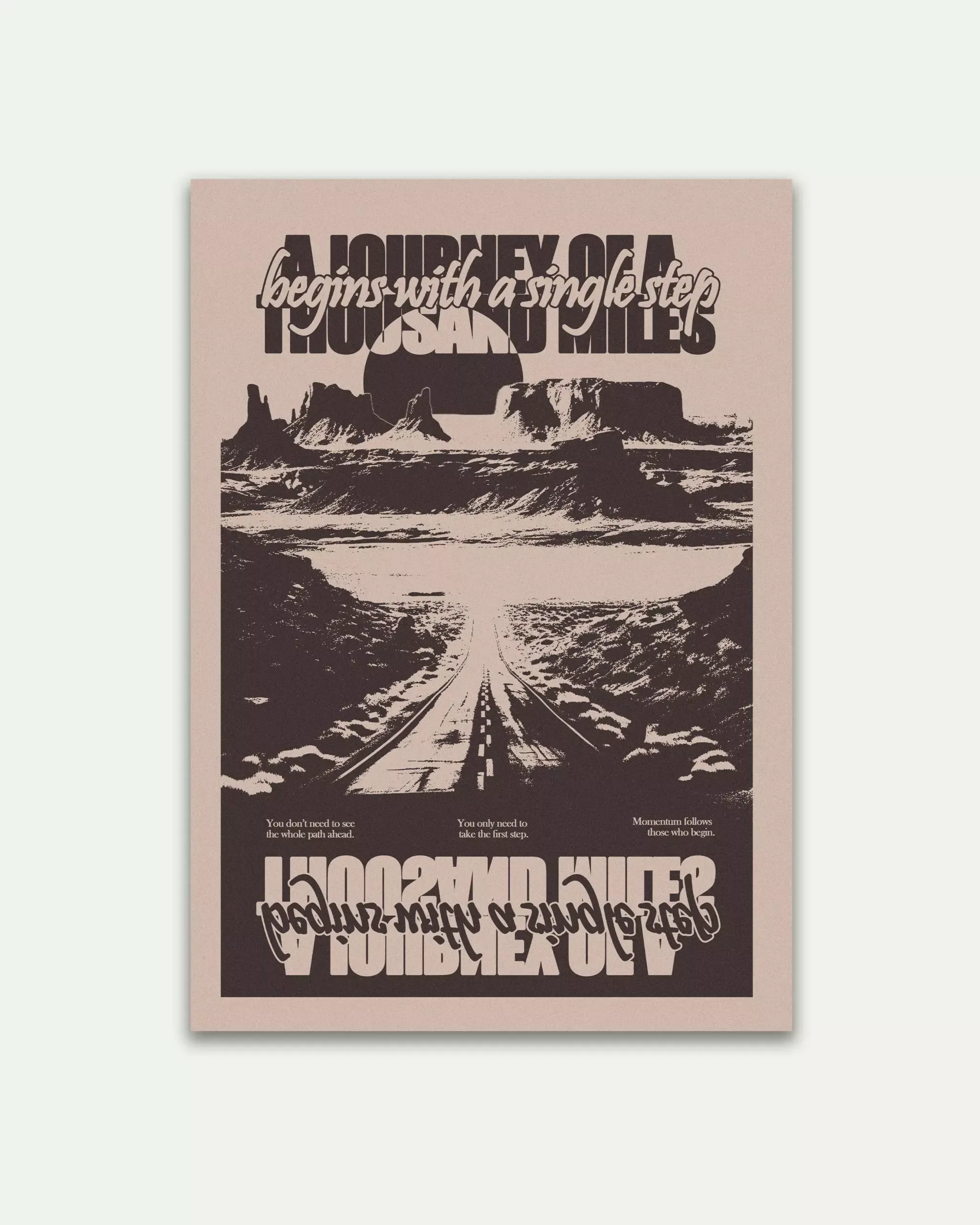 First Step Quote Poster | Inspirational Motivational Wall Art