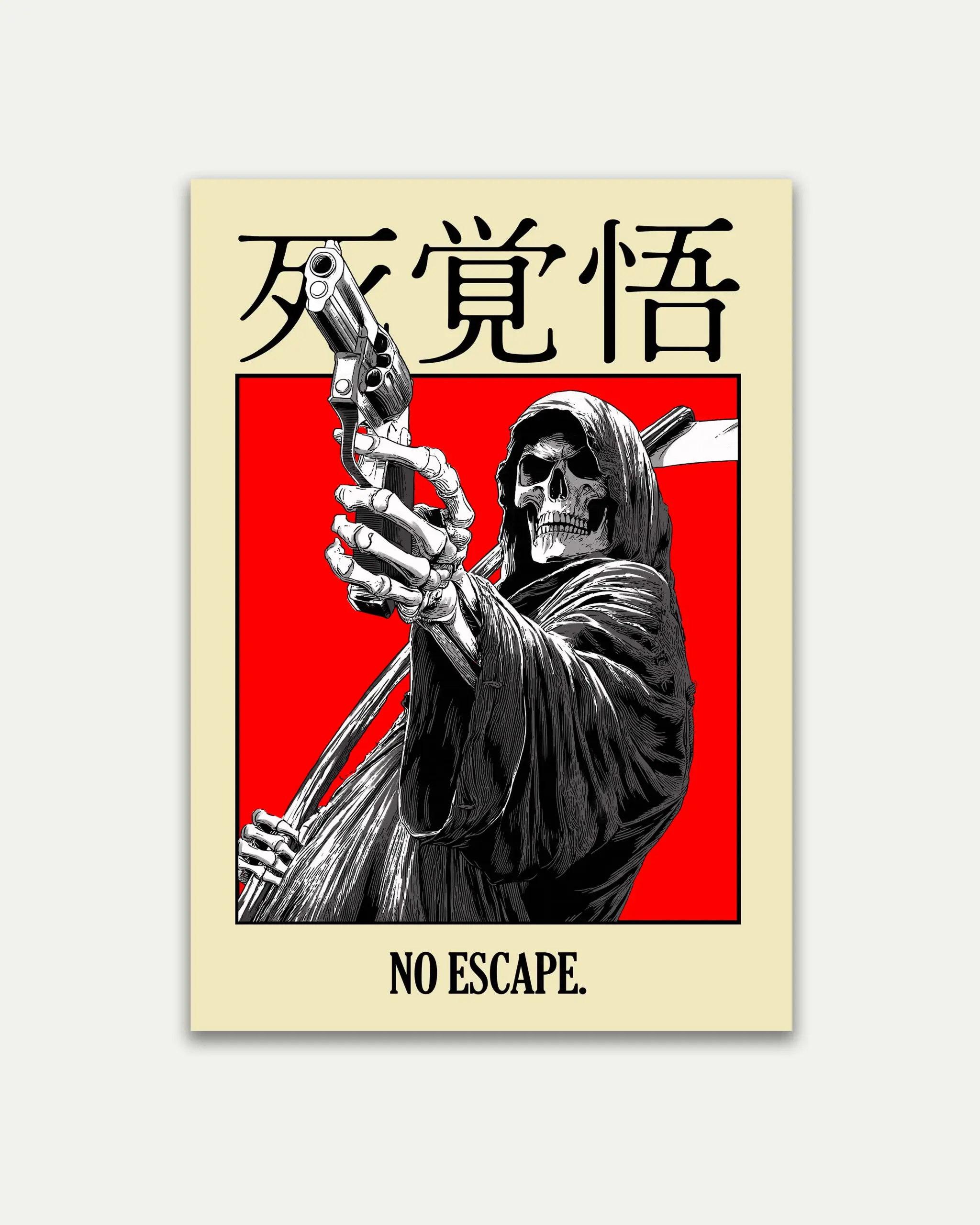 No Escape Japanese Grim Reaper Poster