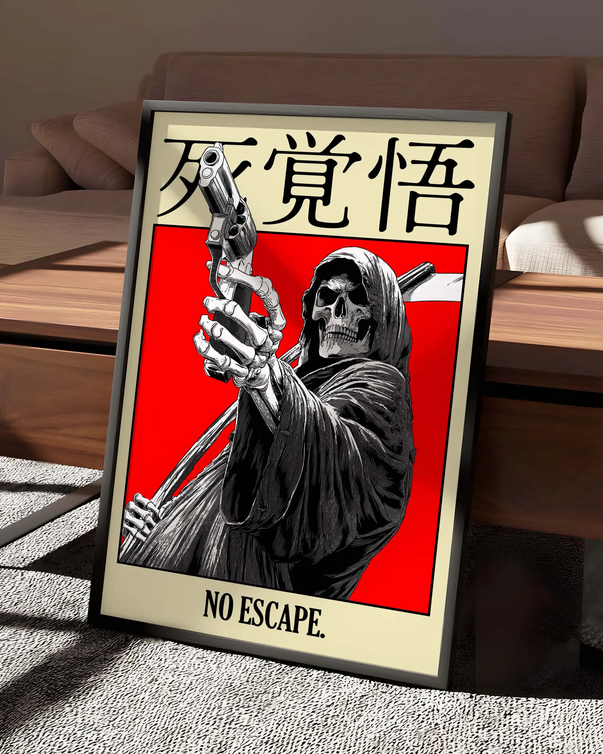 No Escape Japanese Grim Reaper Poster