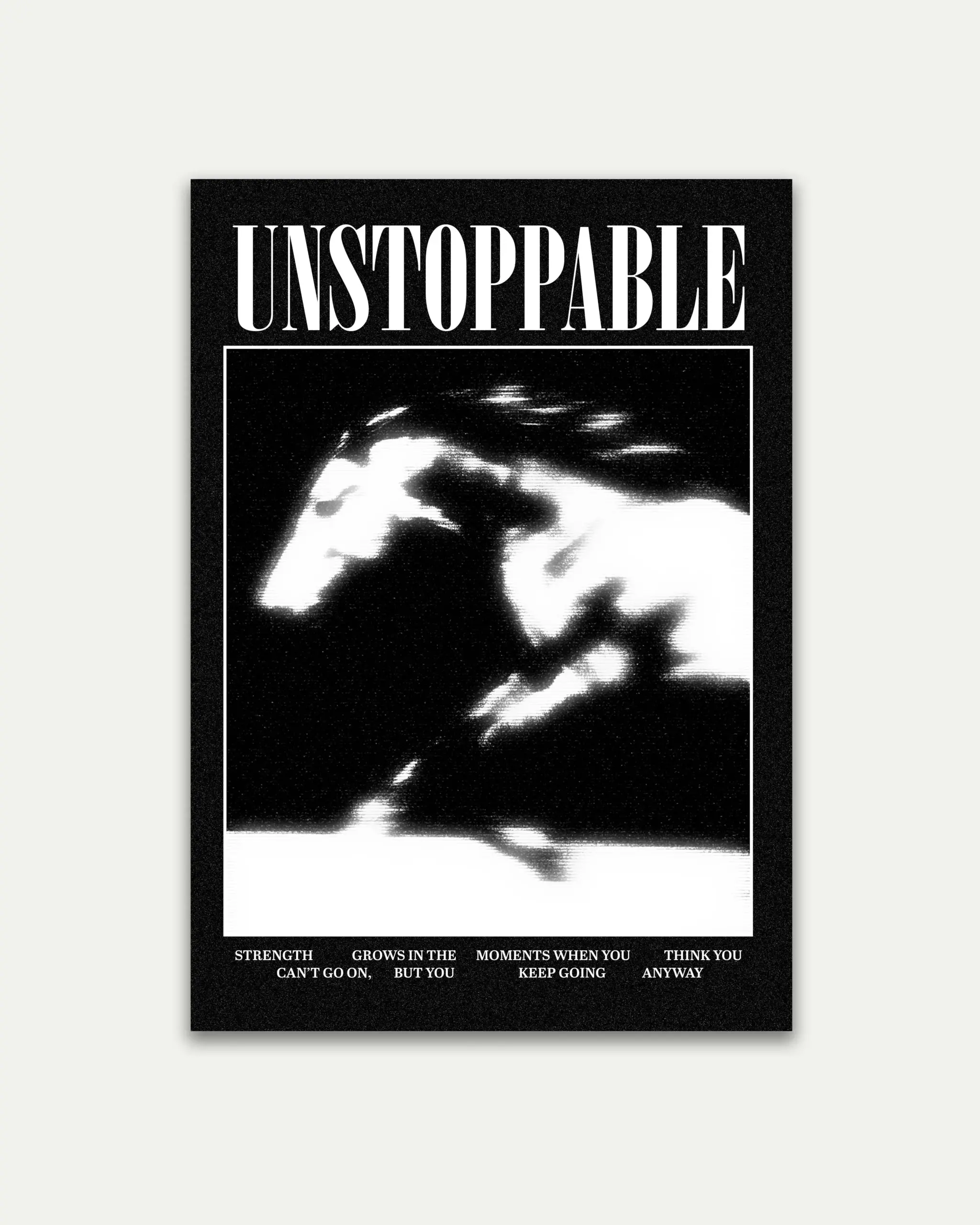 Unstoppable Quote Wall Poster | Motivational Typography Art Print