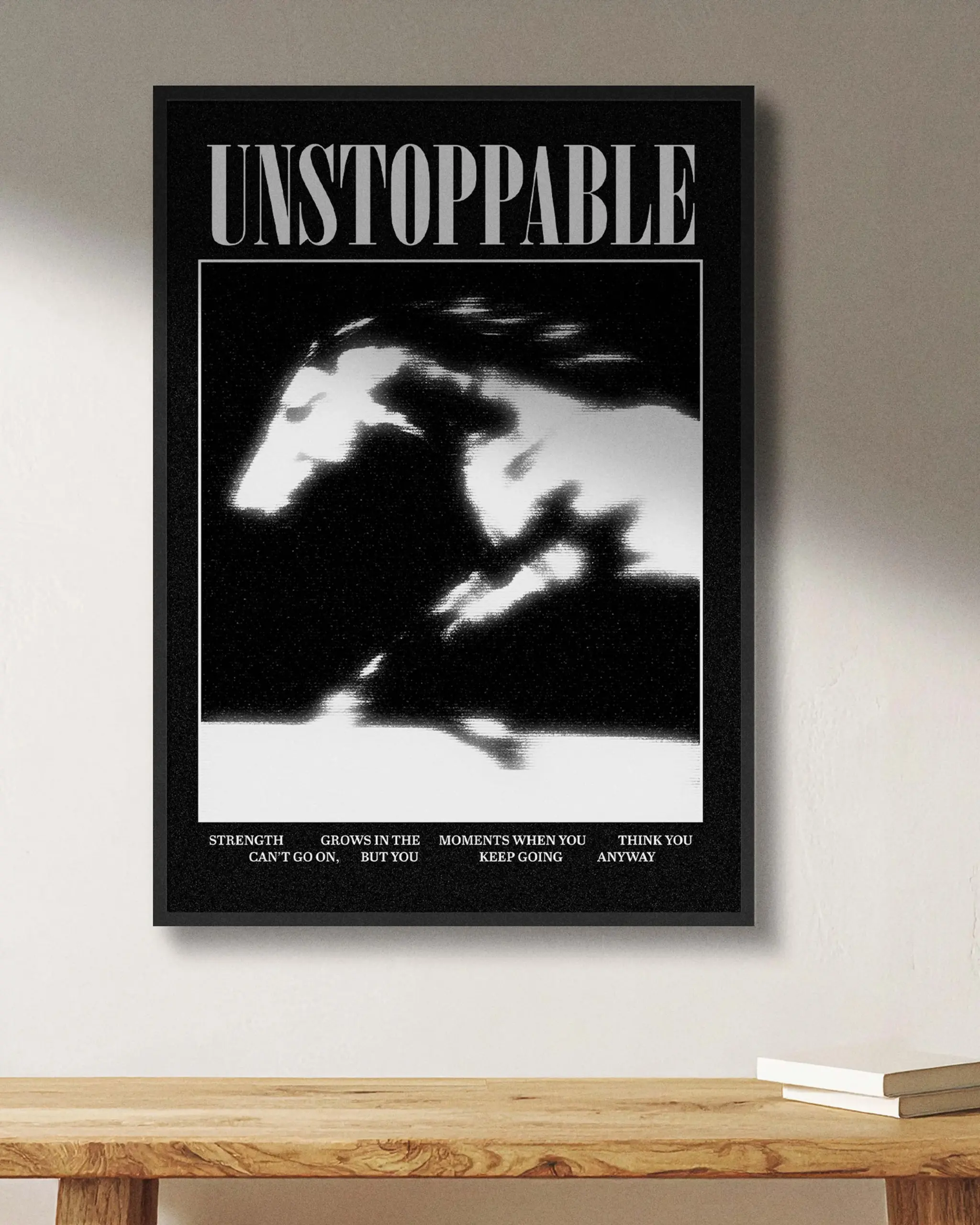 Unstoppable Quote Wall Poster | Motivational Typography Art Print