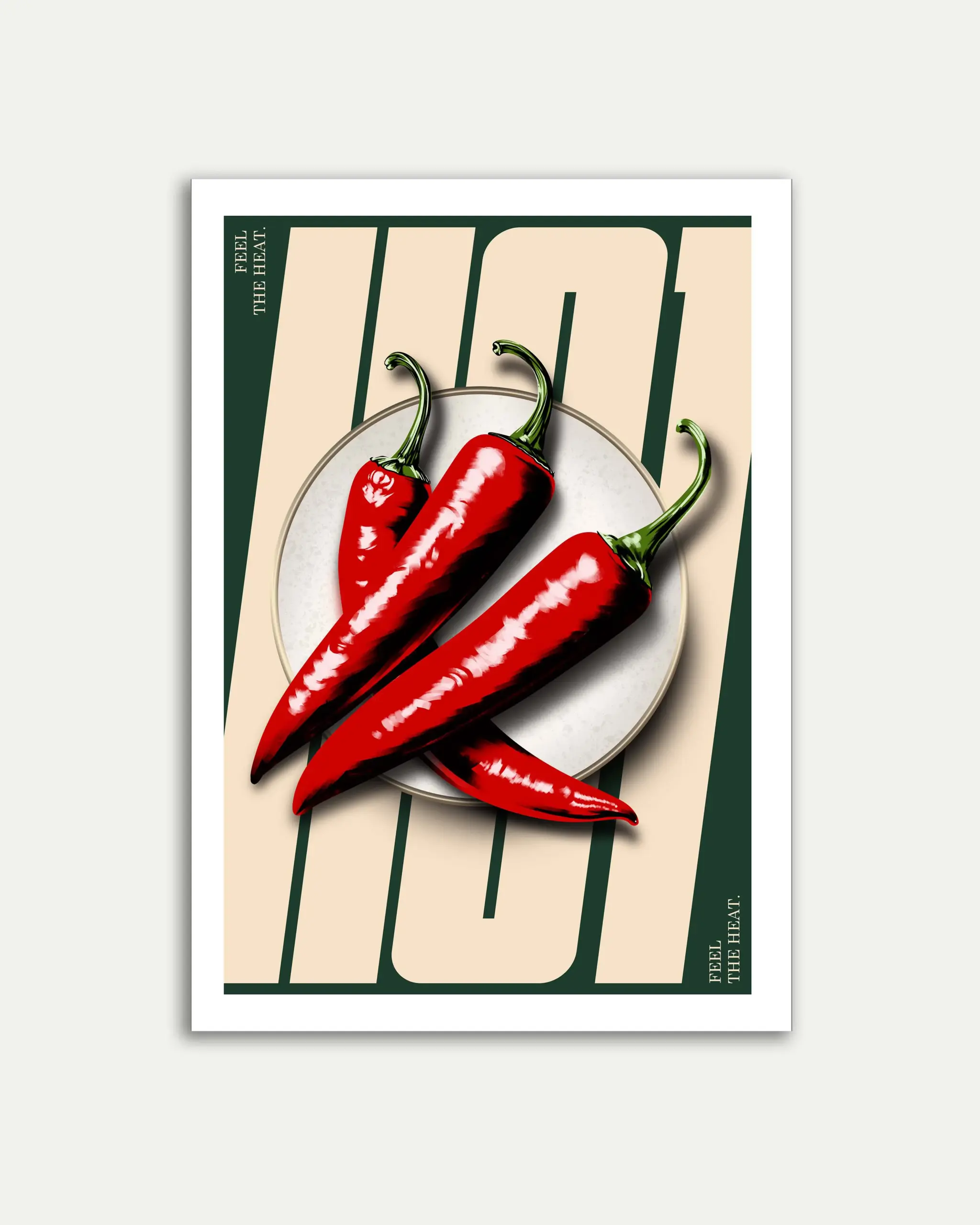 Hot Typography Wall Art Poster | Modern Kitchen & Spice Art Print