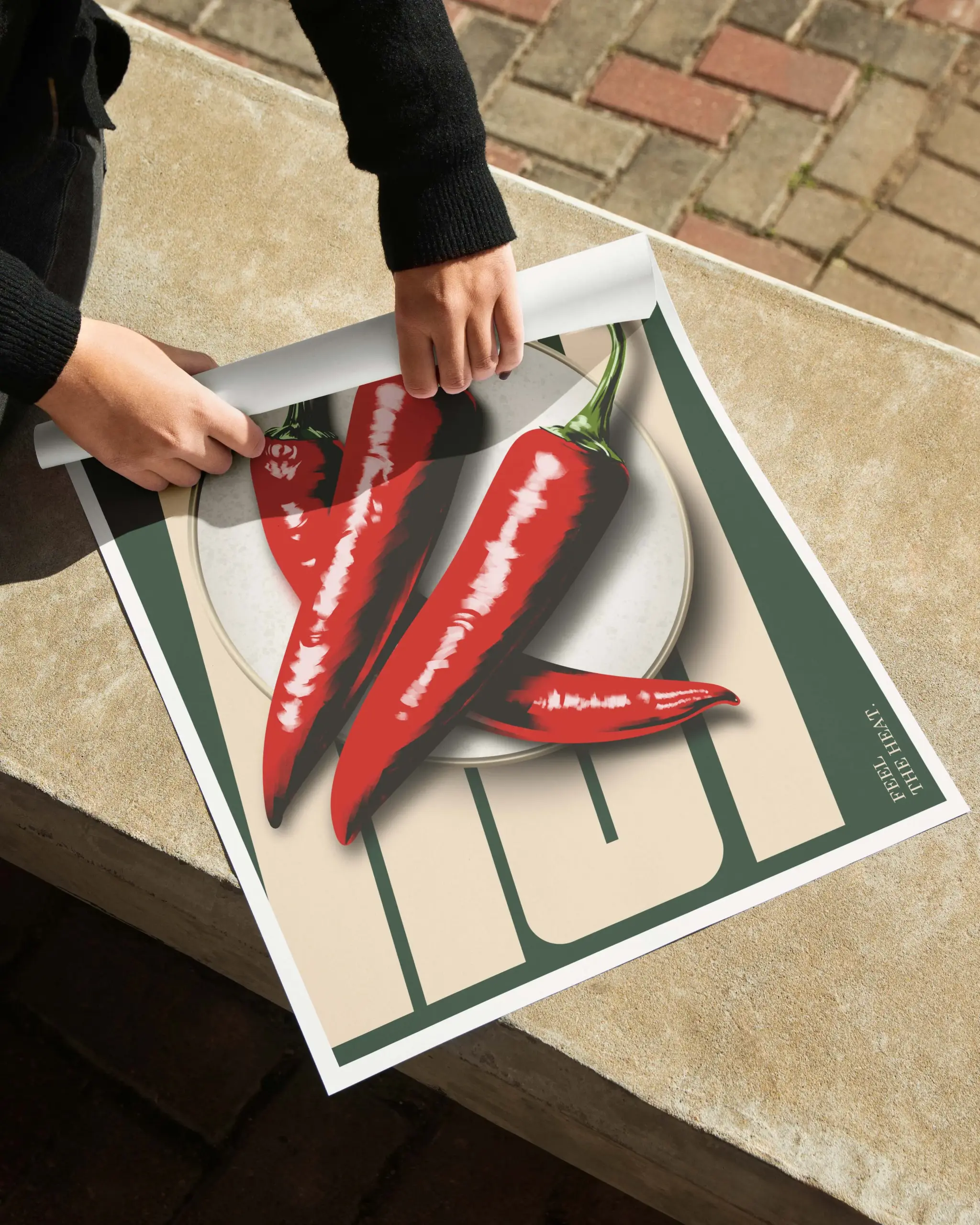 Hot Typography Wall Art Poster | Modern Kitchen & Spice Art Print