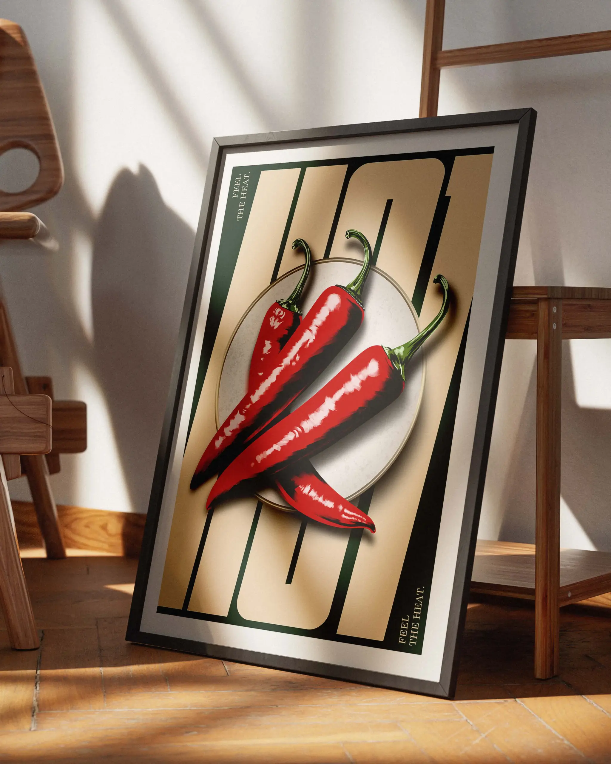 Hot Typography Wall Art Poster | Modern Kitchen & Spice Art Print