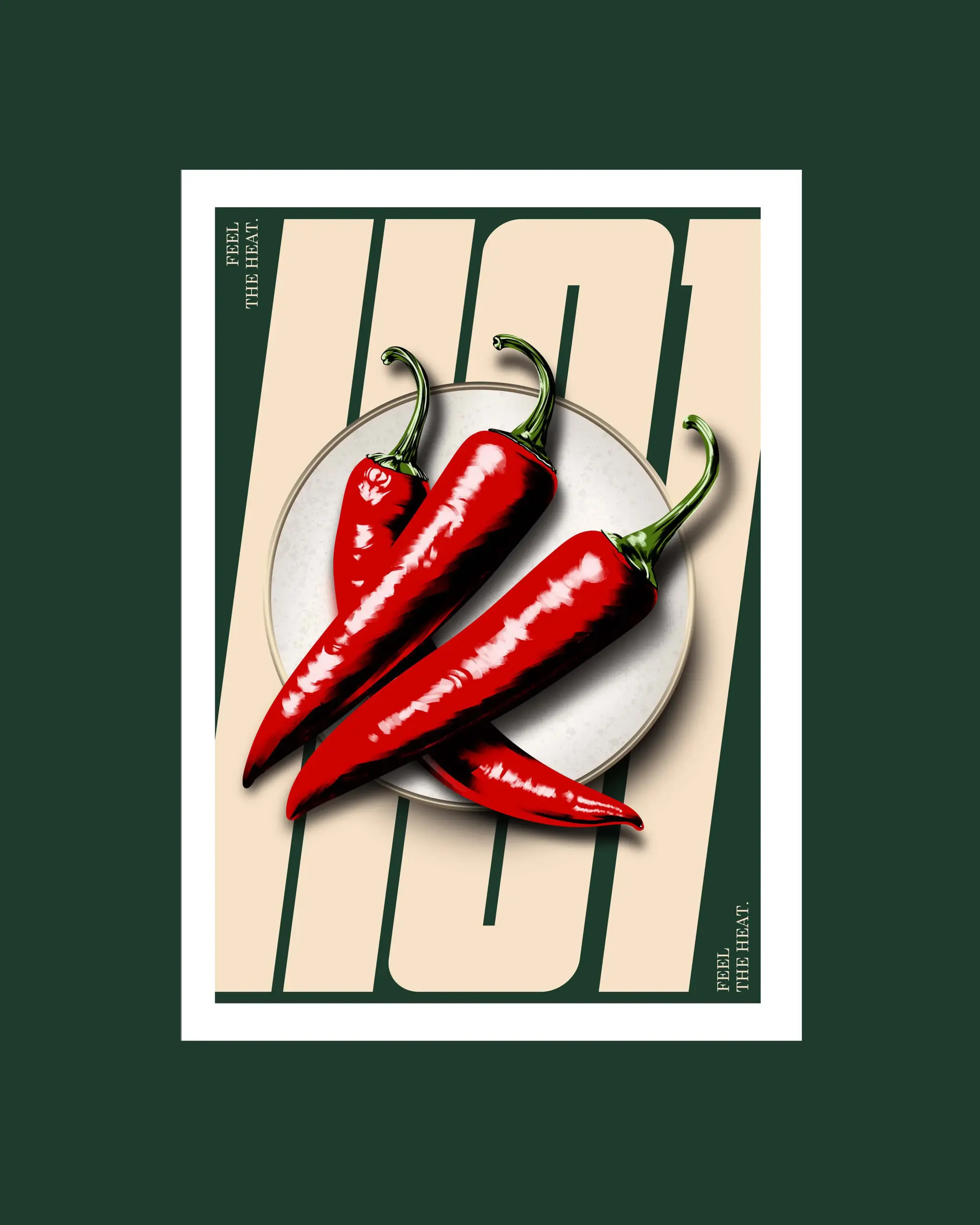 Hot Typography Wall Art Poster | Modern Kitchen & Spice Art Print