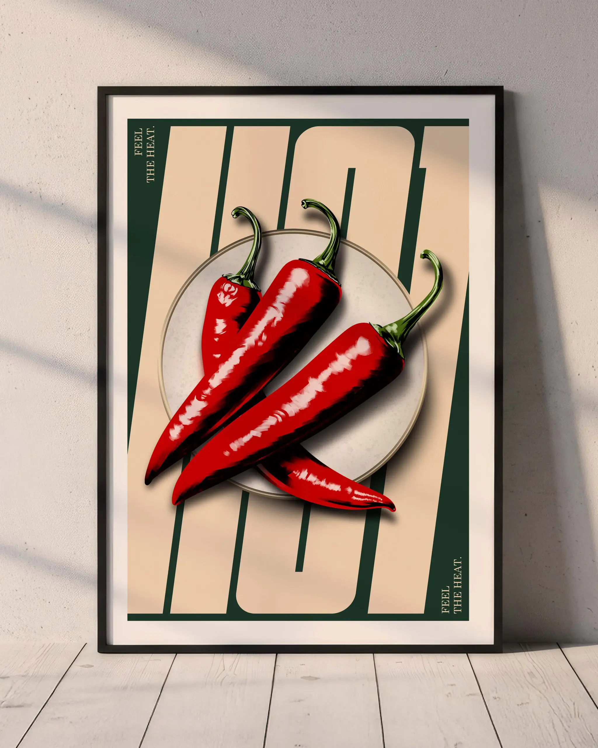 Hot Typography Wall Art Poster | Modern Kitchen & Spice Art Print