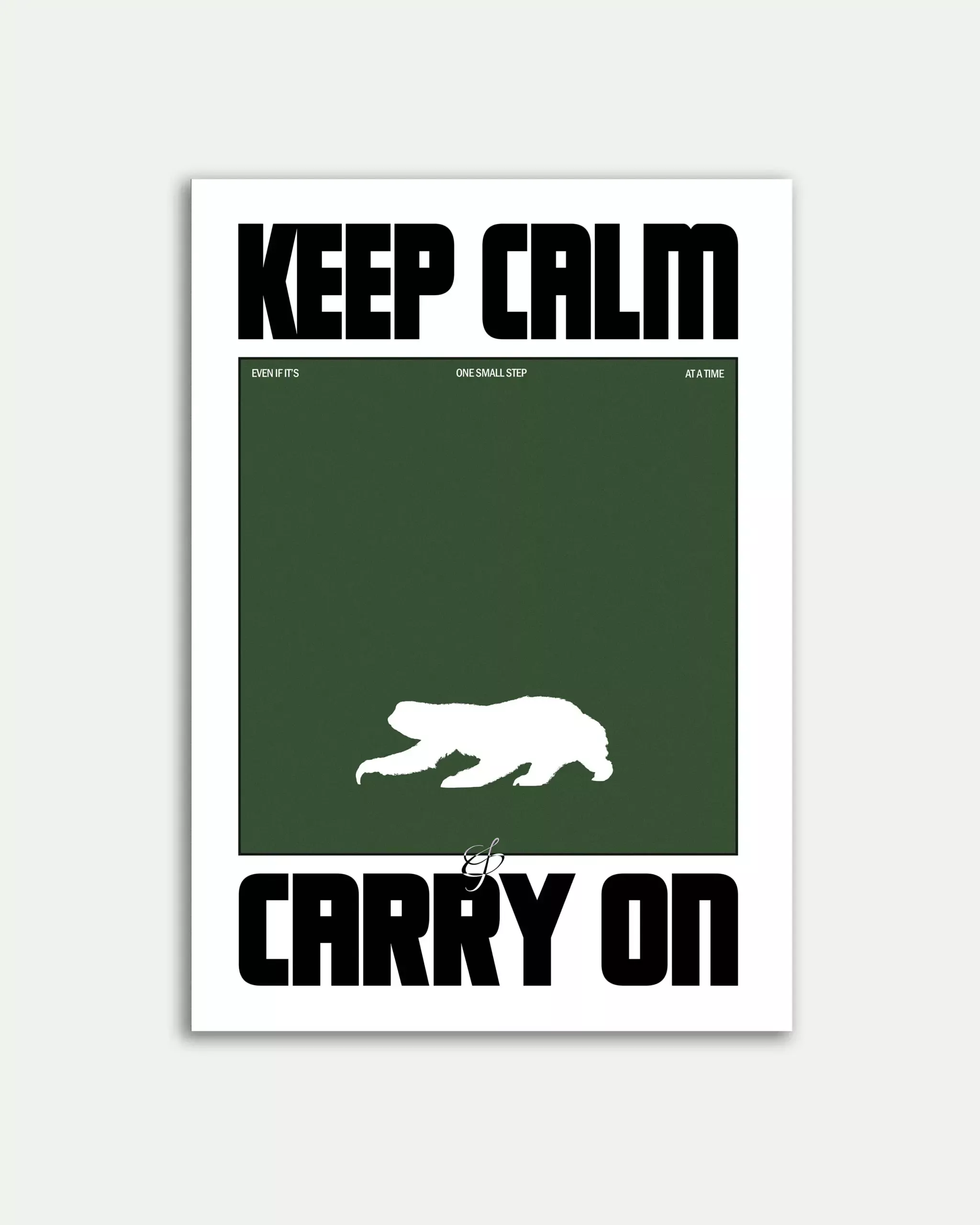 Keep Calm and Carry On Poster | Motivational quote print