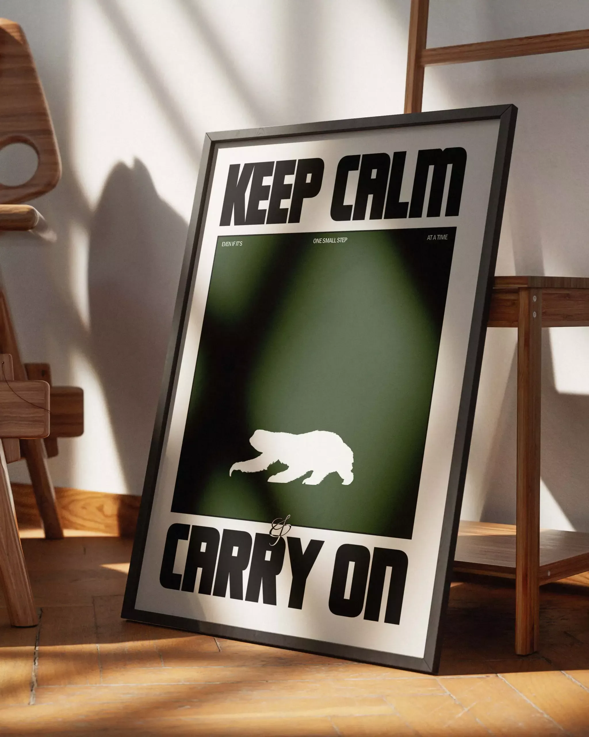 Keep Calm and Carry On Poster | Motivational quote print