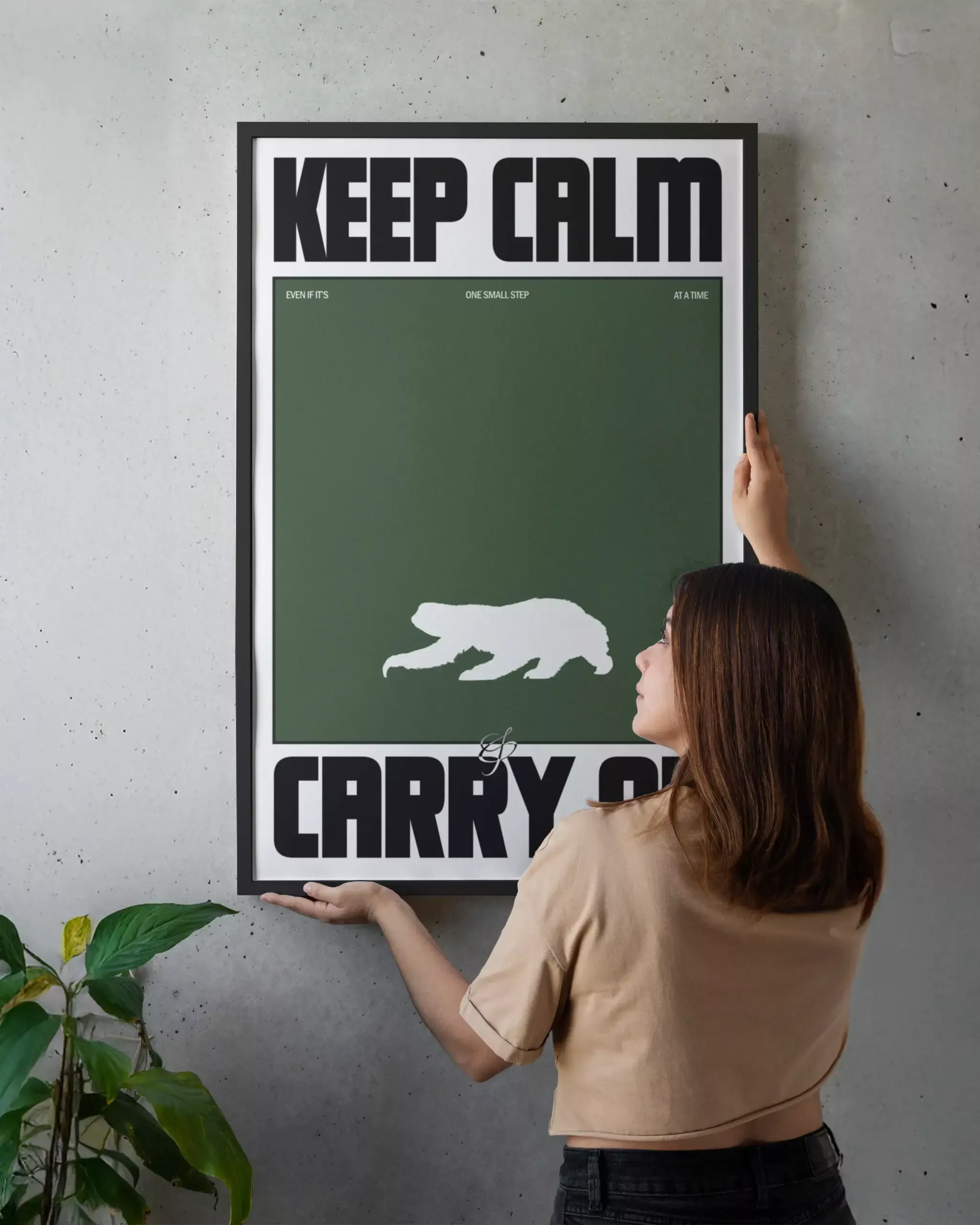 Keep Calm and Carry On Poster | Motivational quote print