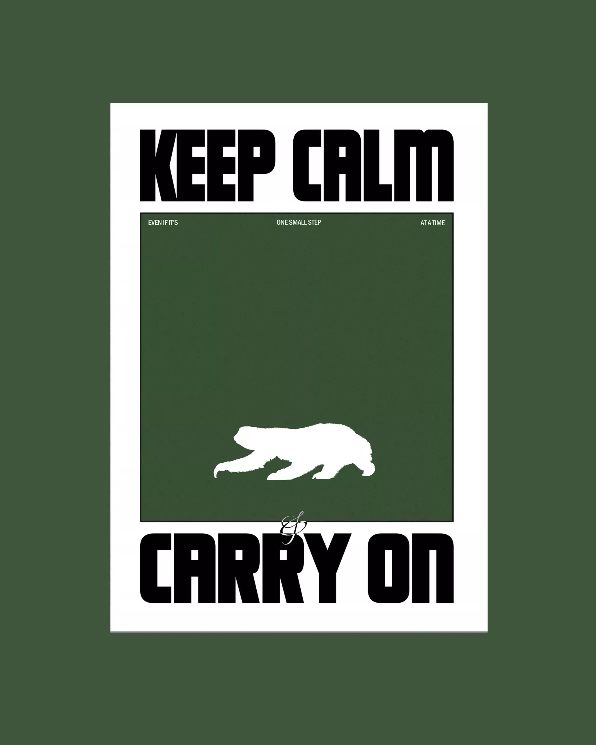 Keep Calm and Carry On Poster | Motivational quote print