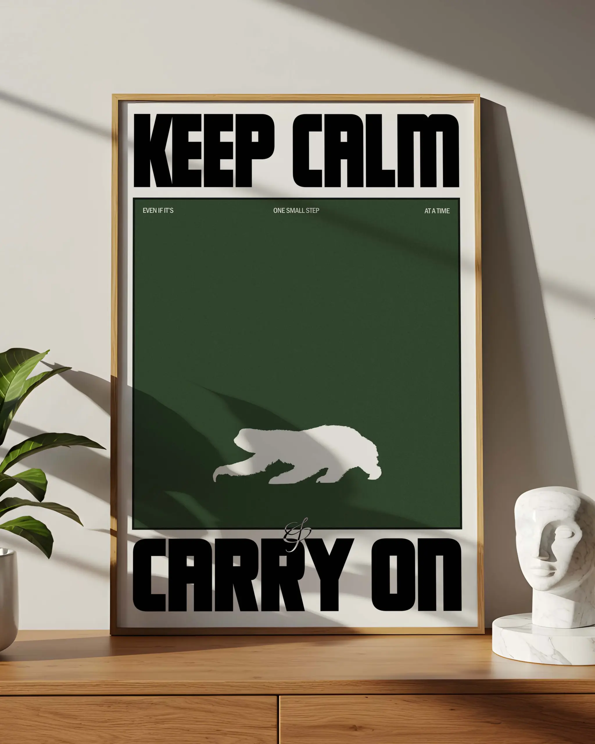 Keep Calm and Carry On Poster | Motivational quote print