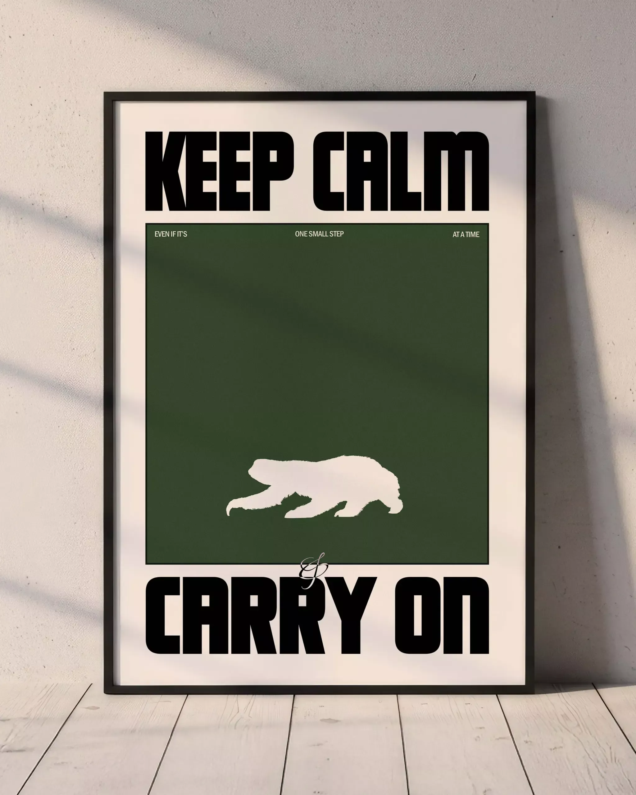 Keep Calm and Carry On Poster | Motivational quote print